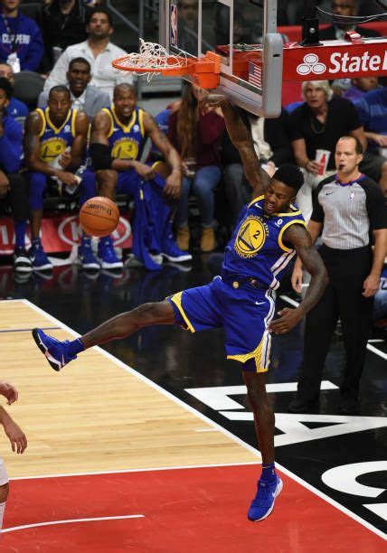 Golden State Warriors Forward Jordan Bell dunks the ball during an NBA ...