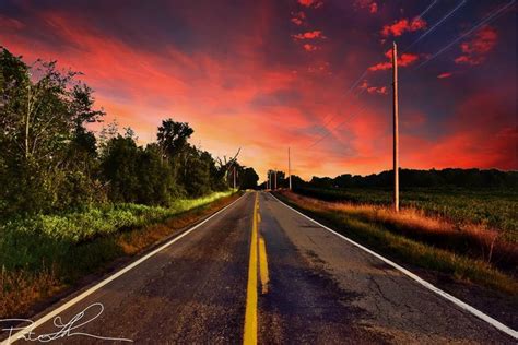 Sunset road Sunset Road, Landscape Photography, Country Roads, Scenery Photography, Landscape ...