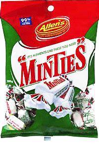 Allen's Minties 200g bag. Chewy mint toffee. | Aussie food, Minties, Aussie