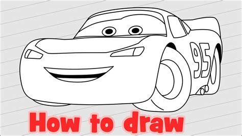 Lightning Mcqueen Easy Drawing - Mcqueen Lightning Drawing Draw ...