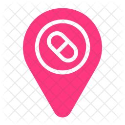 Pharmacy Location Icon - Download in Glyph Style
