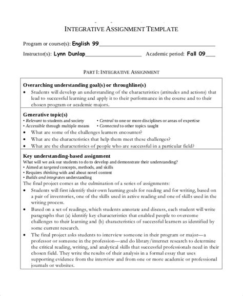 Project Assignment Template - 4+ Free Word, PDF Documents Download ...