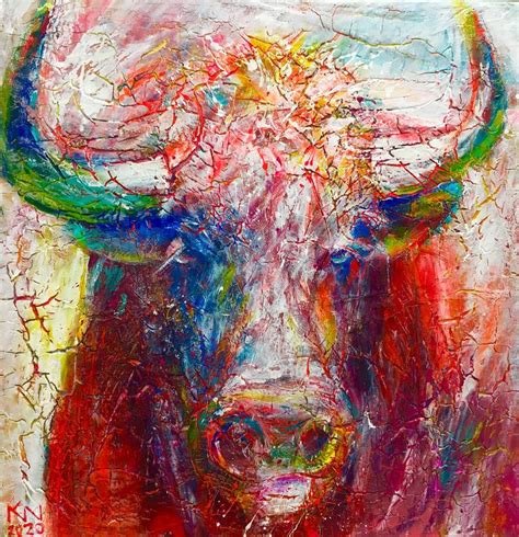 BULL Painting by Natalia KURUCH | Saatchi Art