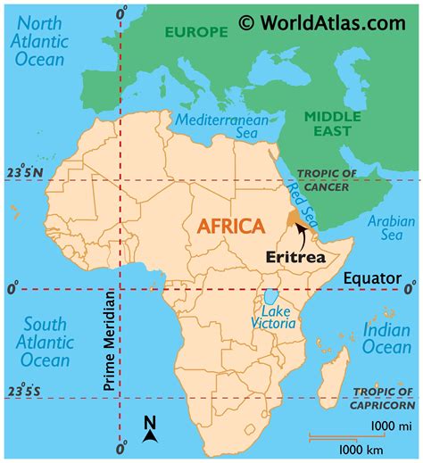 Eritrea Latitude, Longitude, Absolute and Relative Locations - World Atlas