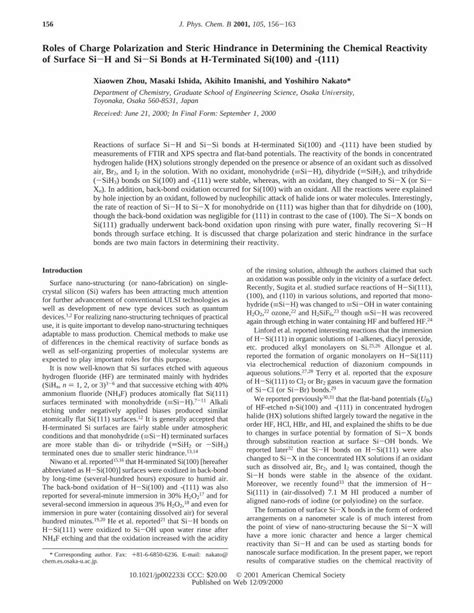 (PDF) Roles of Charge Polarization and Steric Hindrance in Determining the Chemical Reactivity ...