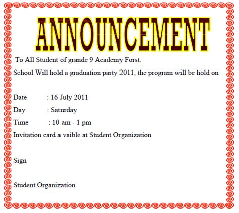 Contoh Announcement Text - Nahason Learning