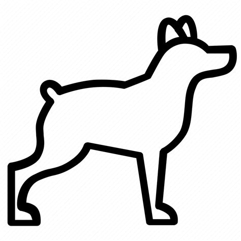 Animal, dog, pet, side, silhouette, view icon - Download on Iconfinder