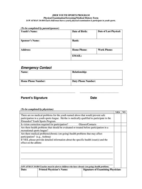 Generic Sports Physical Form - Fill Online, Printable, Fillable, Blank | pdfFiller