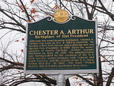 Chester Arthur Birthplace - Fairfield, Vermont