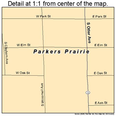 Parkers Prairie Minnesota Street Map 2749732