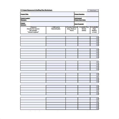 Staff Planning Template