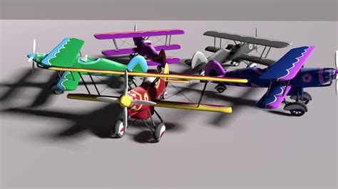 Biplane model - TurboSquid 1394192