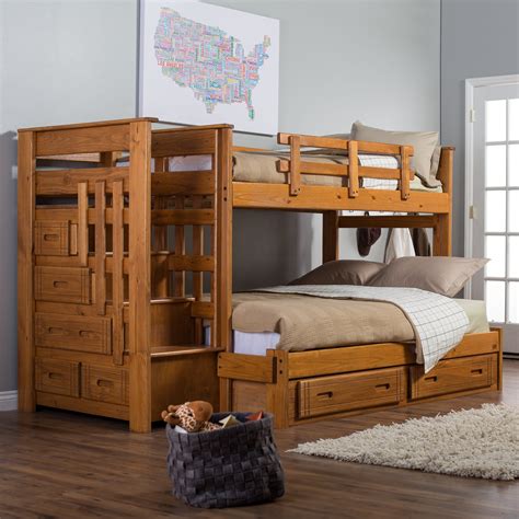 Stairway II Twin over Full Bunk Bed with Stairs - Kids Storage Beds at Hayneedle | Bunk beds ...