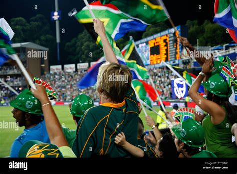 Cricket fans at a Pro20 international cricket match Stock Photo - Alamy