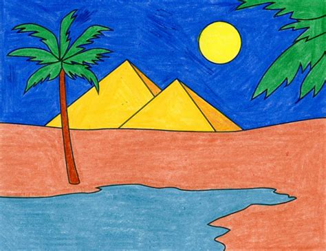 How to Draw the Pyramids · Art Projects for Kids