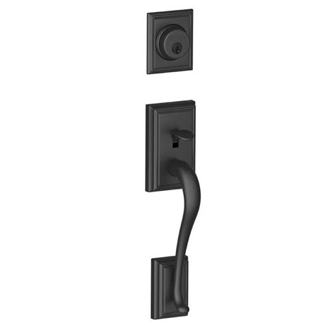 Shop Schlage Addison Matte Black Entry Door Exterior Handle at Lowes.com