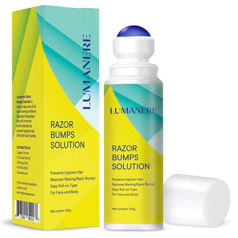 Buy Lumanere Razor Bumps Solution for Ingrown Hair, Hair Inhibitor – After Shave Serum, Roll-on ...