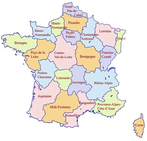 France Regions Map • Mapsof.net