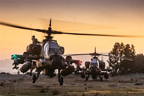 Israeli Air Force 190th Squadron AH-64 Apache attack helicopters ...