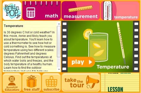 Brainpop Jr Temperature Dancing Bears, Math Games, Thermometer, School Stuff, Temperatures, Jr ...