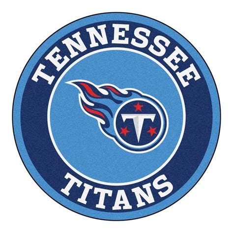 FANMATS NFL Tennessee Titans Navy 2 ft. x 2 ft. Round Area Rug-17978 ...