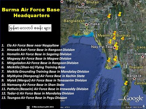 Part 1: Burma Air Force Bases: Part I: If .. No Fly Zone over Burma/Myanmar (in Burmese/English ...