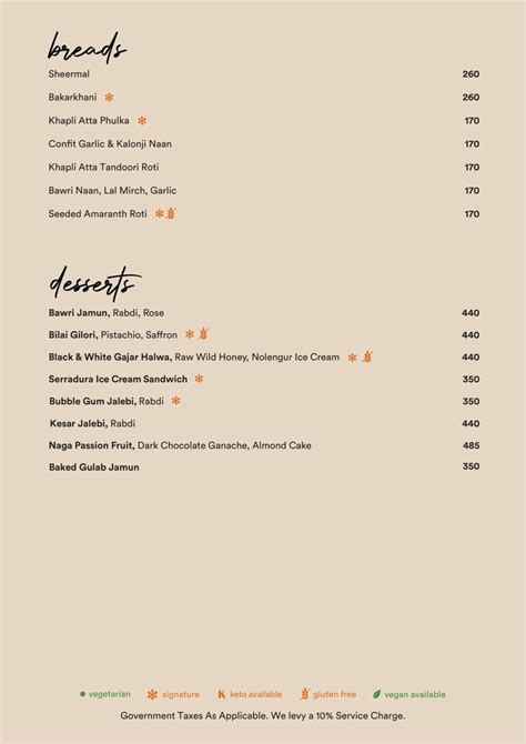 Bawri Menu, Menu for Bawri, Anjuna Mapusa Assagao Road, Goa, Goa