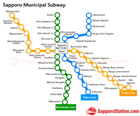 The Toho Subway Line for Sapporo, Odori, and Susukino – Sapporo Station