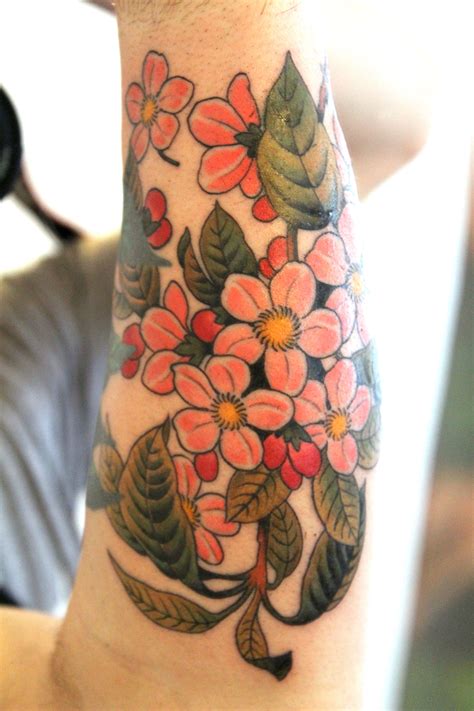 Apple Blossoms by Jason Vaughn at Deluxe Tattoo Chicago IL Beautiful Tattoos, Cool Tattoos ...