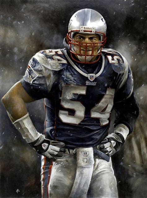 Oil portrait of Tedy Bruschi, linebacker for the New England Patriots by Brian Fox | Tedy ...