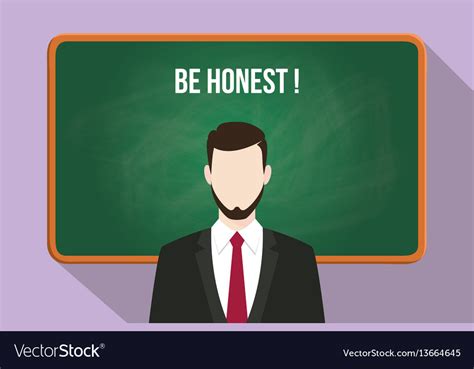 Be honest white text with a beard man Royalty Free Vector