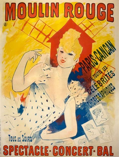 Original Cheret Moulin Rouge Poster | Paris poster, Moulin rouge, Jules ...