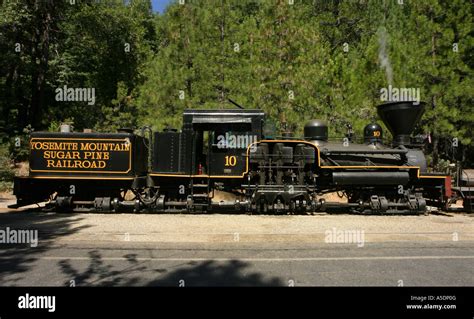 Steam Locomotive, Yosemite Mountain "Sugar Pine" Railroad, Yosemite National Park, California ...