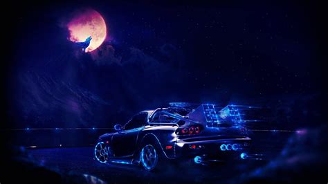 Cool Cars With Neon Lights Wallpaper