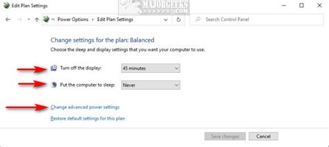 How to Change Power Plan Settings in Windows 10 - MajorGeeks