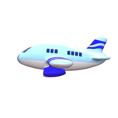 Airplane cartoon png 3d model 10996722 PNG