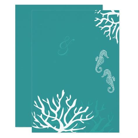 Invitaciones coralinas de la boda del Seahorse del | Zazzle.com Lolita, Fashion Accessories ...