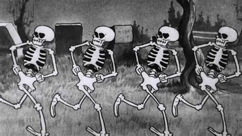 Skeleton dance (1929) - Walt Disney | Skeleton dance, Classic cartoons, Cartoon wallpaper