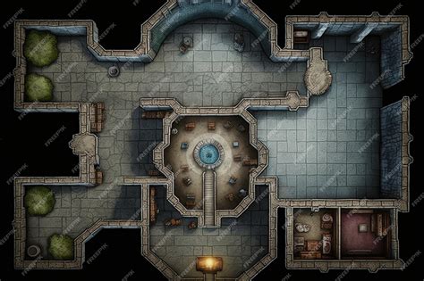 Premium Photo | An Epic Dungeon Map Battle map for fantasy game Generative AI