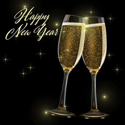 New Year Champagne Glasses Free Stock Photo - Public Domain Pictures