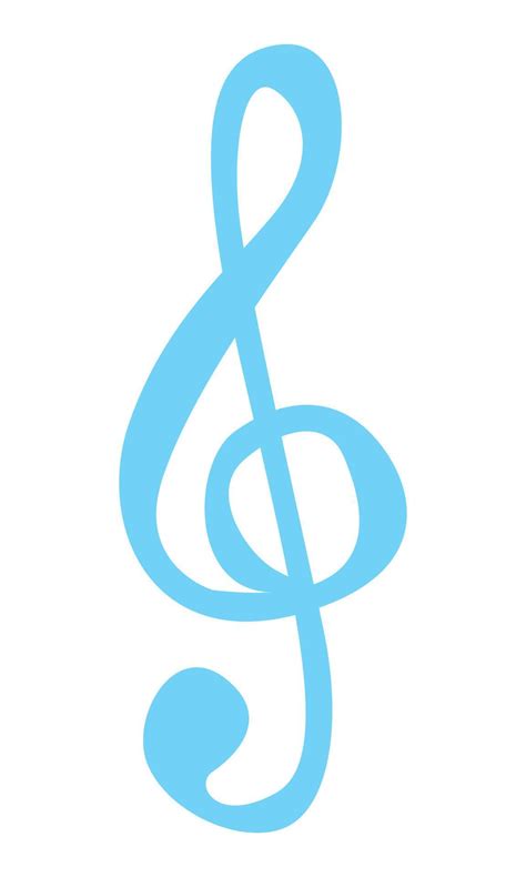 Treble clef semi flat color vector object 6690162 Vector Art at Vecteezy