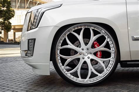 Sophisticated White Cadillac Escalade Put on Chrome Lexani Wheels ...