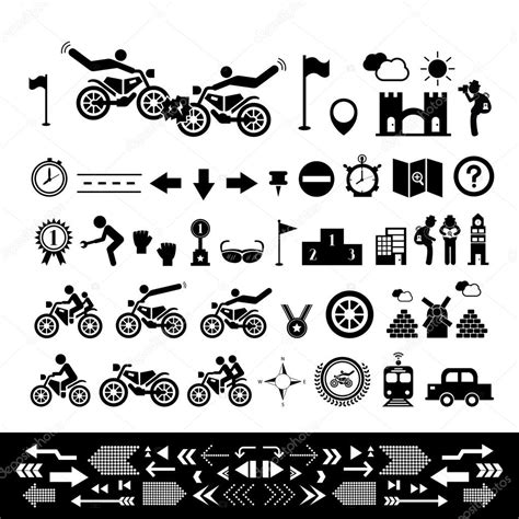 Motorcycle, bike symbols set Stock Vector Image by ©tackgalich #66923229