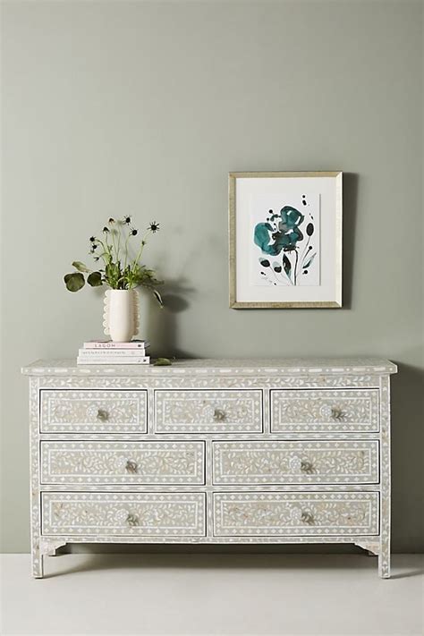 Mother-of-Pearl Inlay Seven-Drawer Dresser | Anthropologie Easter Home Sale 2019 | POPSUGAR Home ...