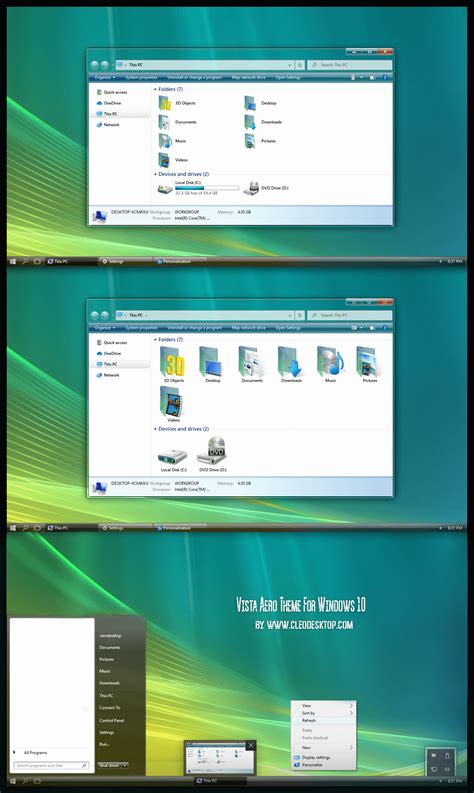 Vista Aero Theme For Windows 10 - Cleodesktop