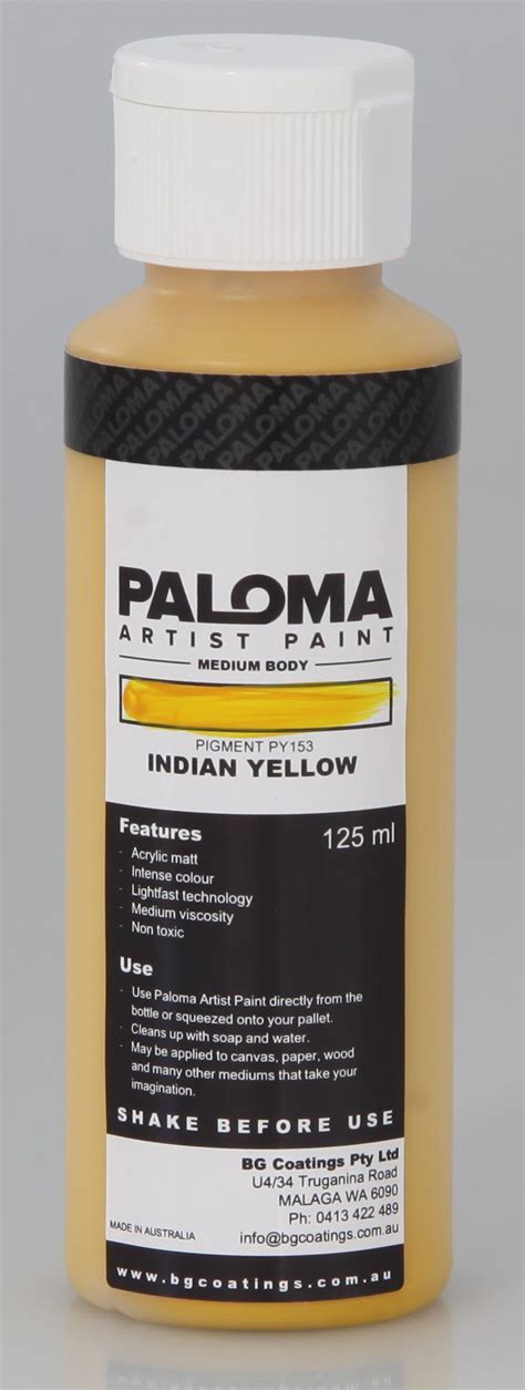 Buy Artist Paint Medium Body Indian Yellow online | Bg Coatings