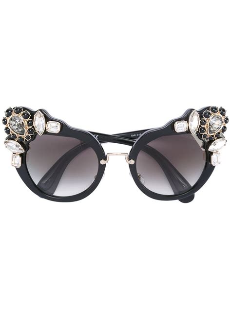 MIU MIU EYEWEAR . #miumiueyewear # | Black cat eye sunglasses, Eyewear ...