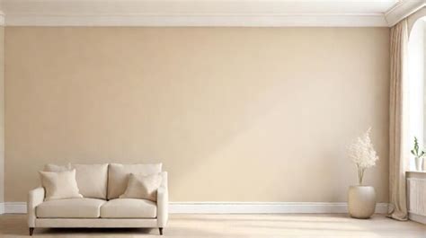 Premium AI Image | Interior of living room with beige wall sofa and vase