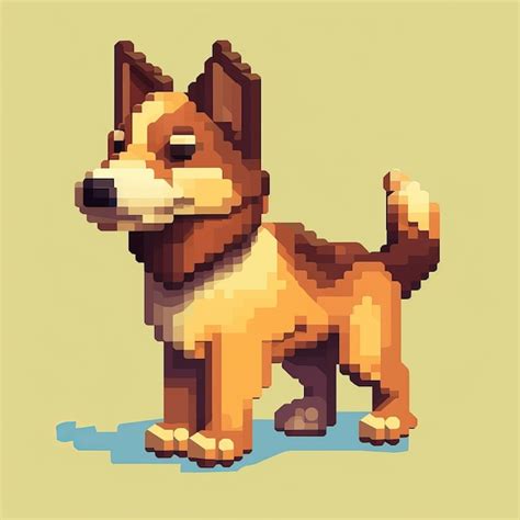 Premium AI Image | Creating A Cute Dog Character In Minecraft Pixel Art