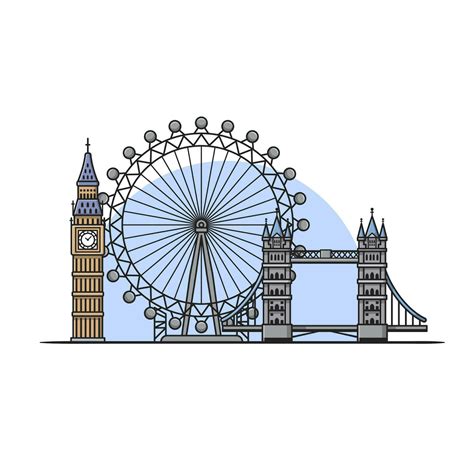 London Cartoon Vector Icon Illustration. OutdoorLandmark Icon Concept Isolated Premium Vector ...